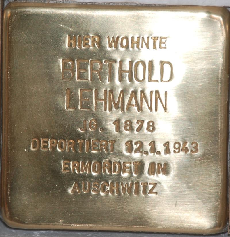 Stolperstein von Berthold Lehmann
