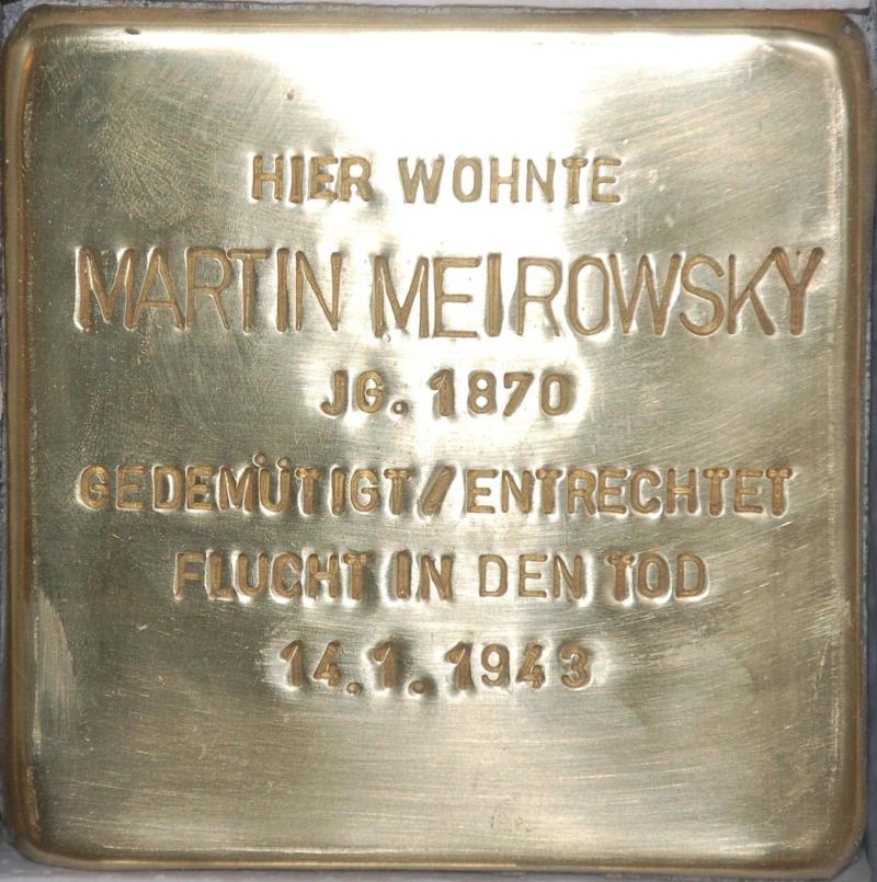 Stolperstein von Martin Meirowsky