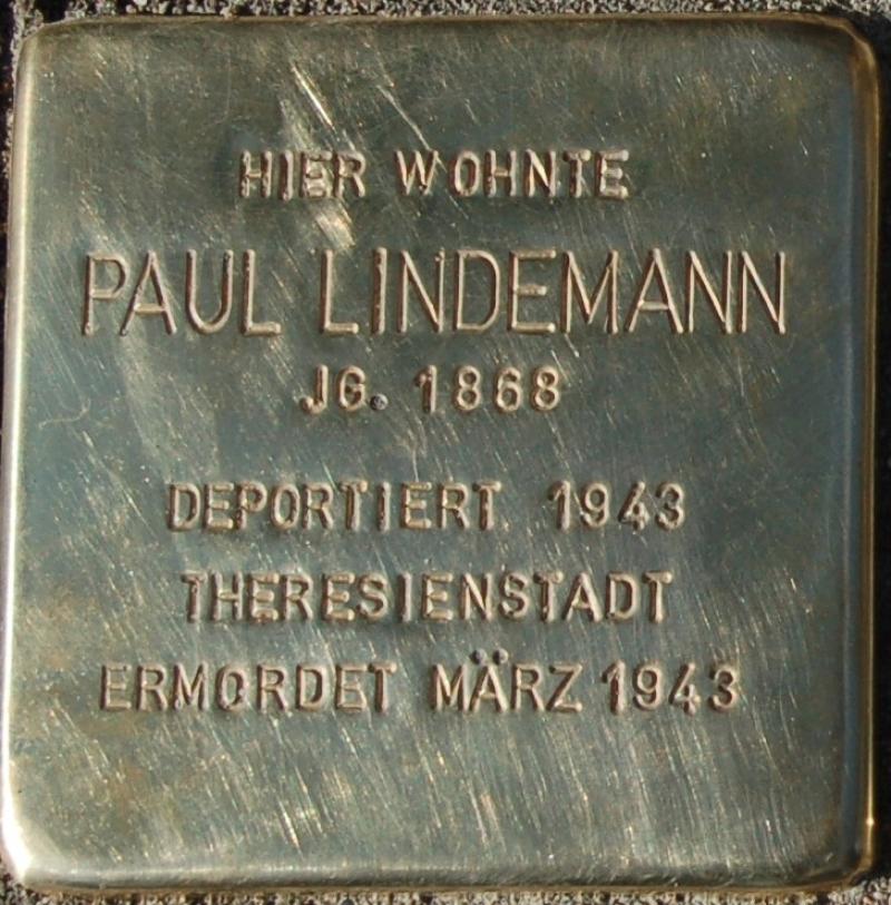Paul LindemannStolperstein © Projekt-Stolpersteine Teltow-Zehlendorf