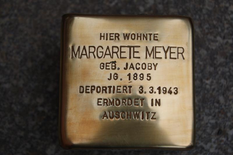 Stolperstein von Margarete Meyer