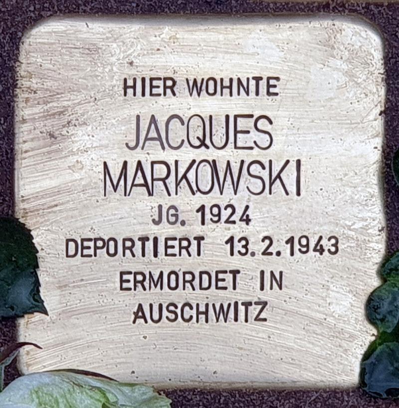 Stolperstein Jacques Markowski © OTFW