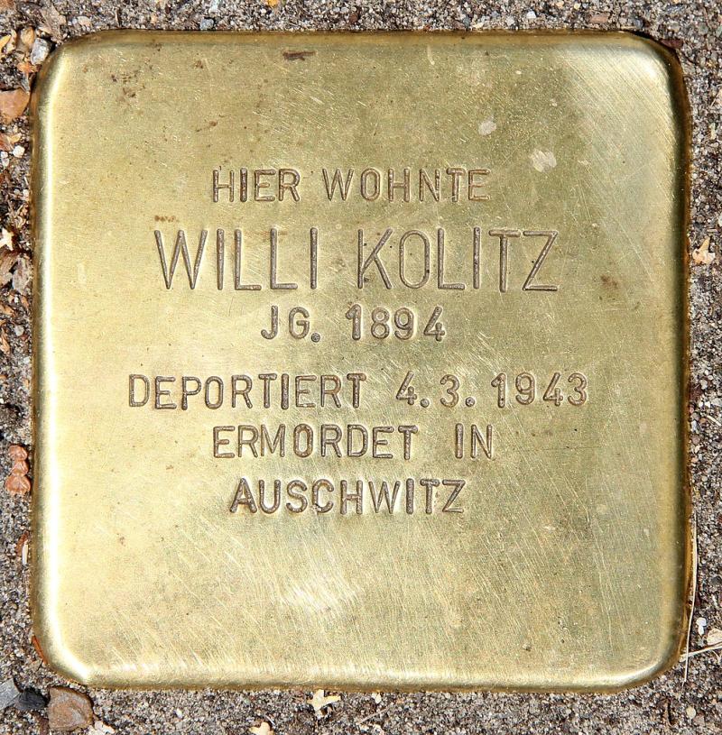 Stolperstein Willi Kolitz © OTFW