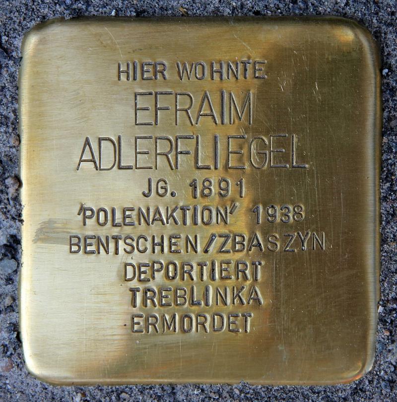 Stolperstein Efraim Adlerfliegel © OTFW