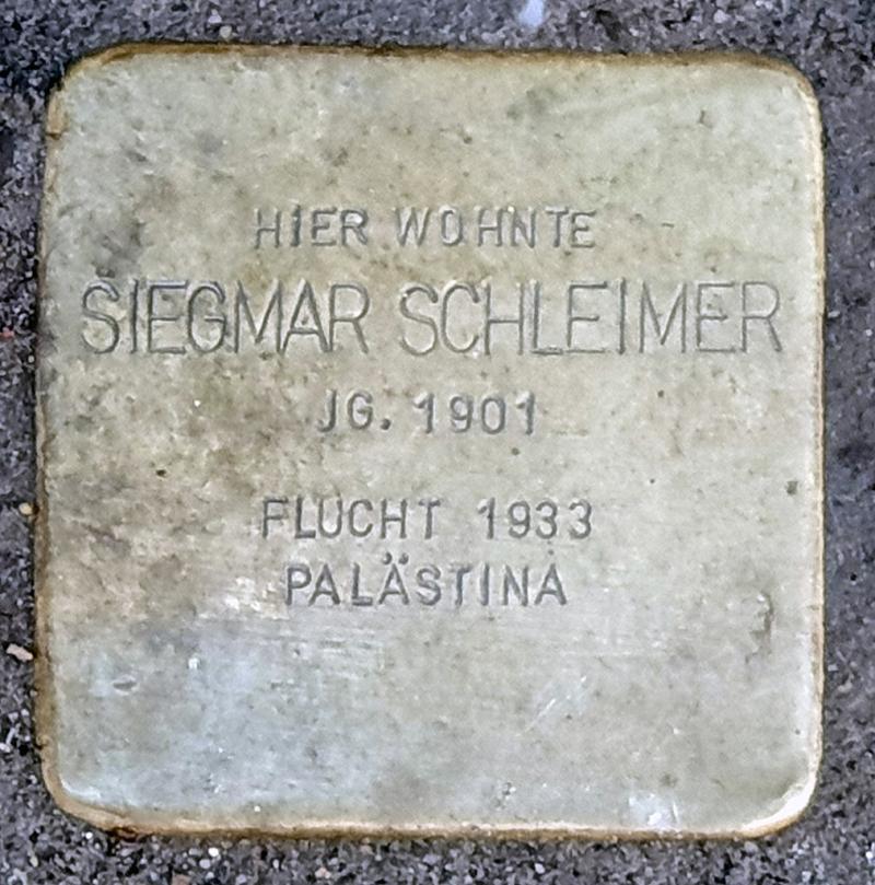 Stolperstein Siegmar Schleimer © OTFW