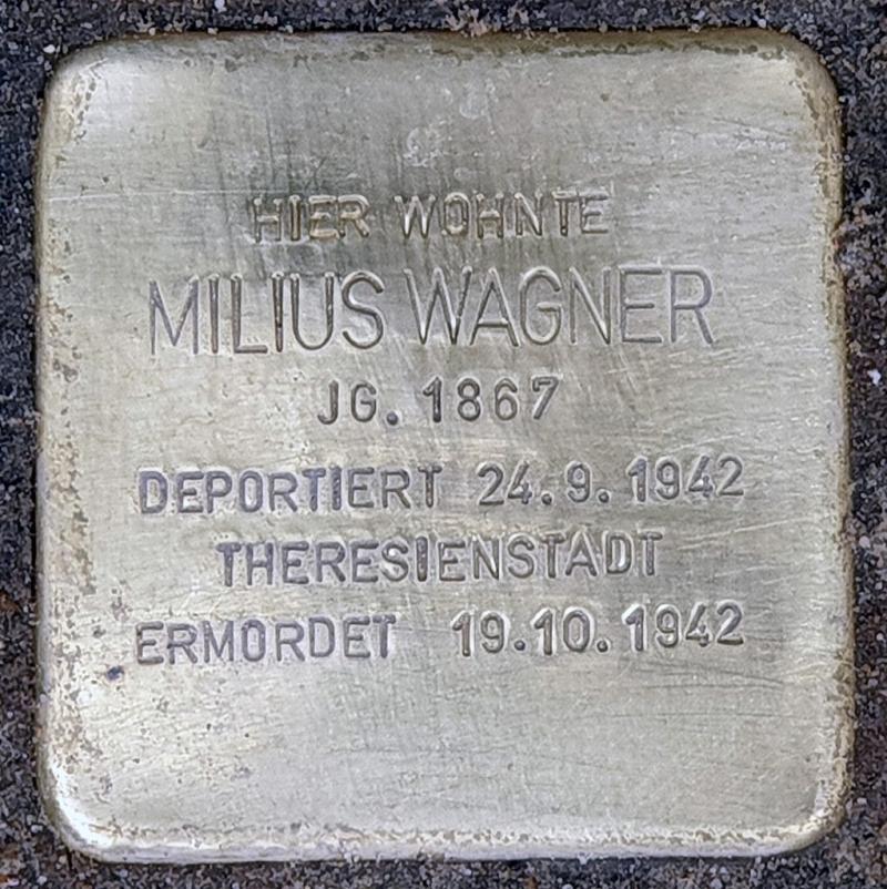Stolperstein für Milius Wagner © OTFW