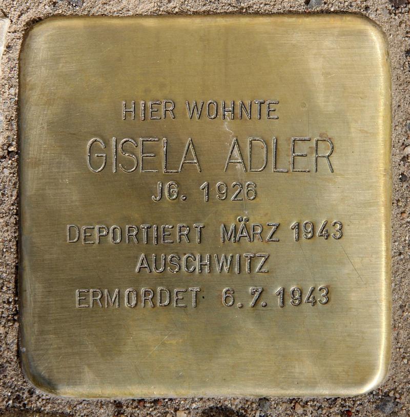 Stolperstein für Gisela Adler © OTFW