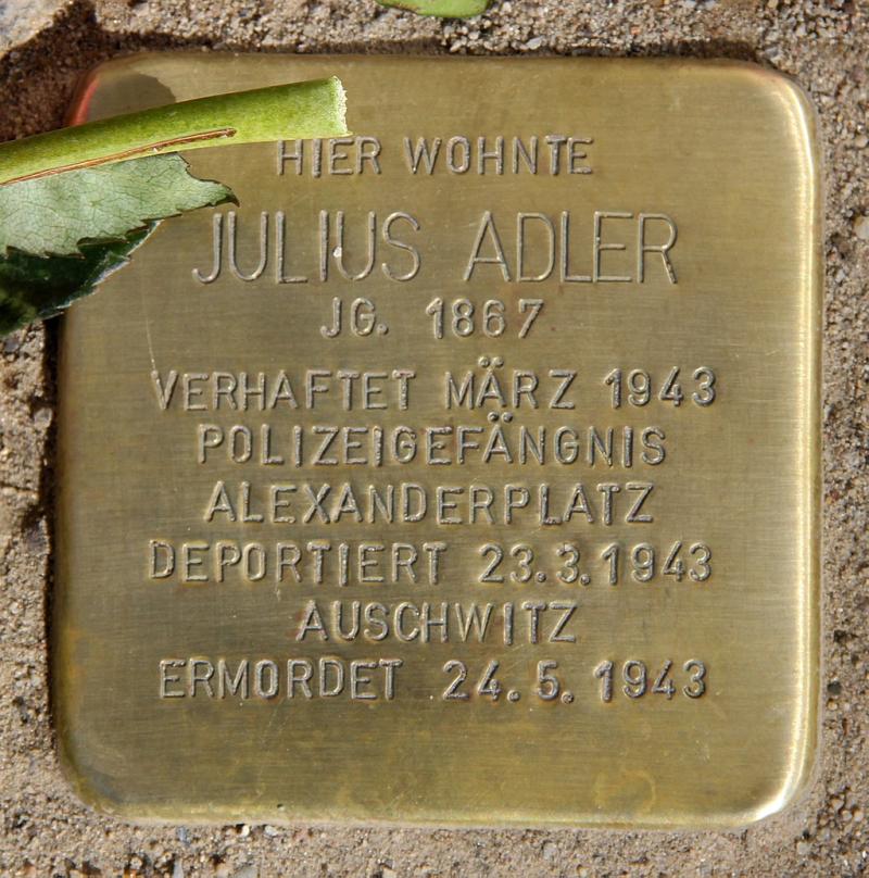 Stolperstein für Julius Adler © OTFW