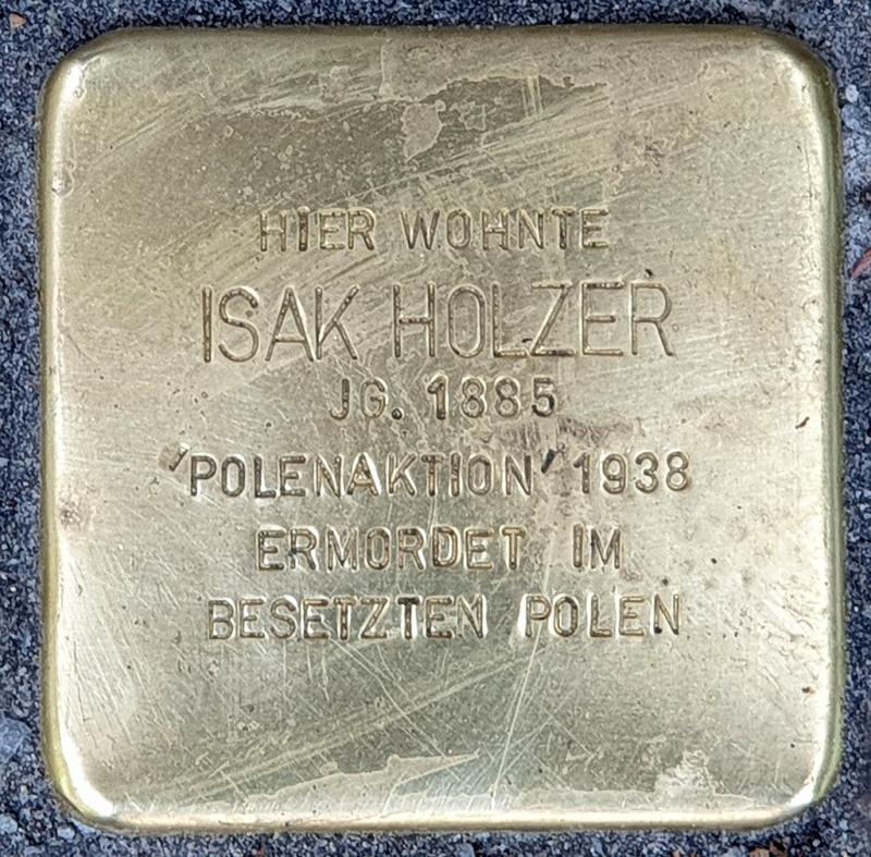Stolperstein für Isak Holzer, Foto: OTFW