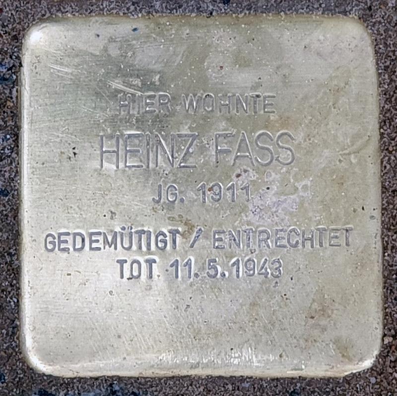 Stolperstein Heinz Fass © OTFW