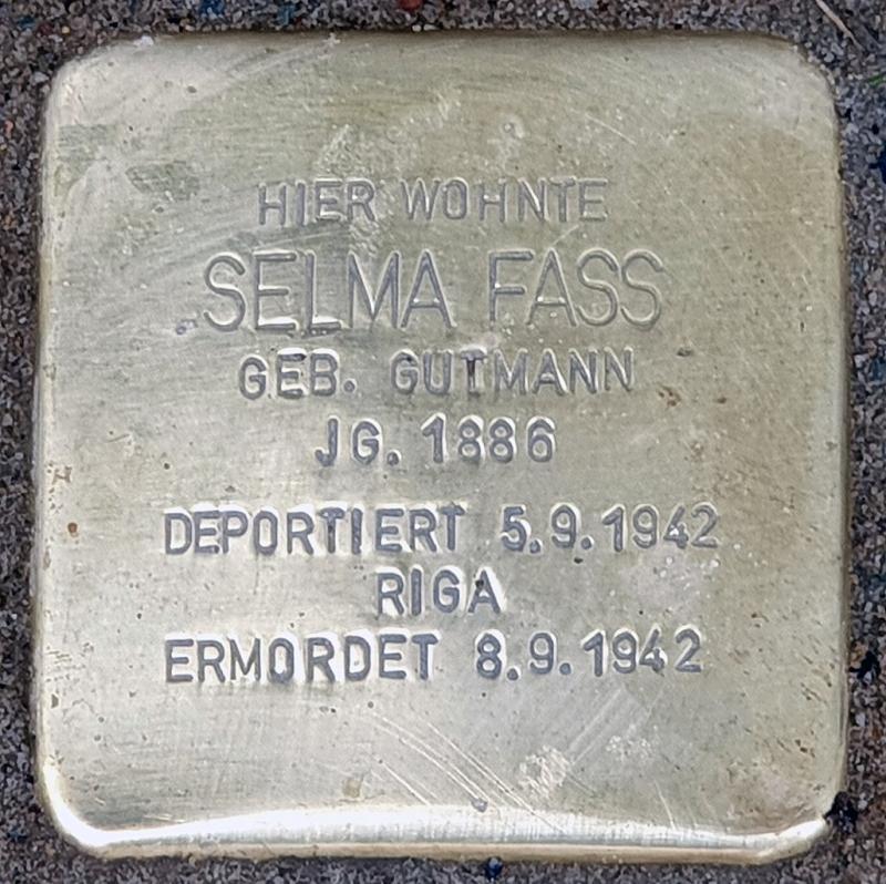 Stolperstein Selma Fass © OTFW
