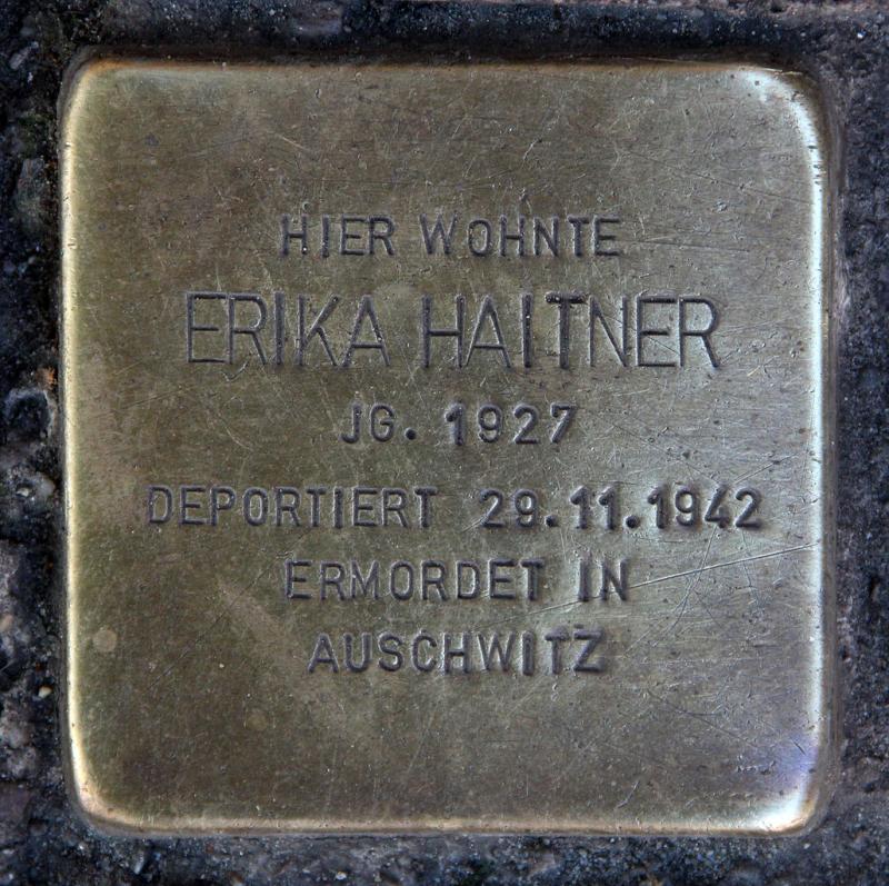 Stolperstein Erika Haitner © OTFW
