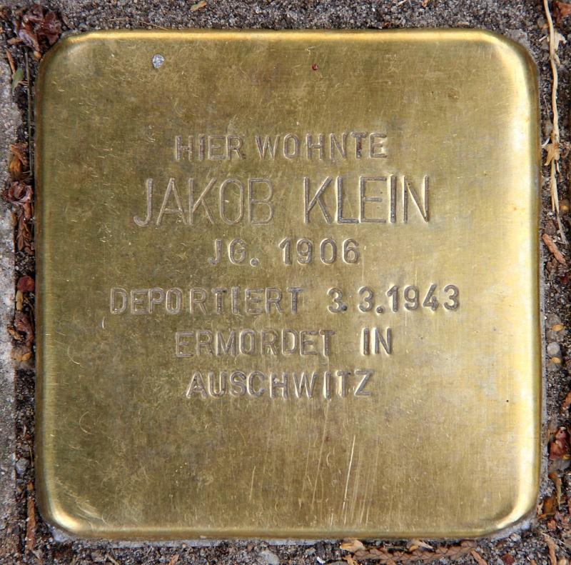 Stolperstein Jakob Klein © OTFW