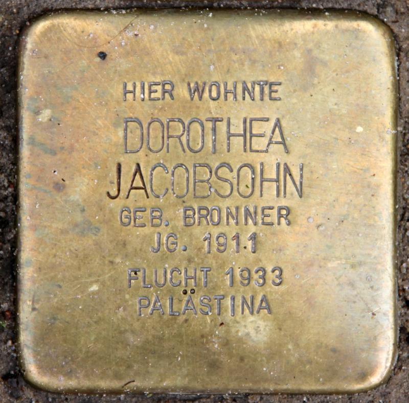 Stolperstein für Dorothea Jacobsohn © OTFW