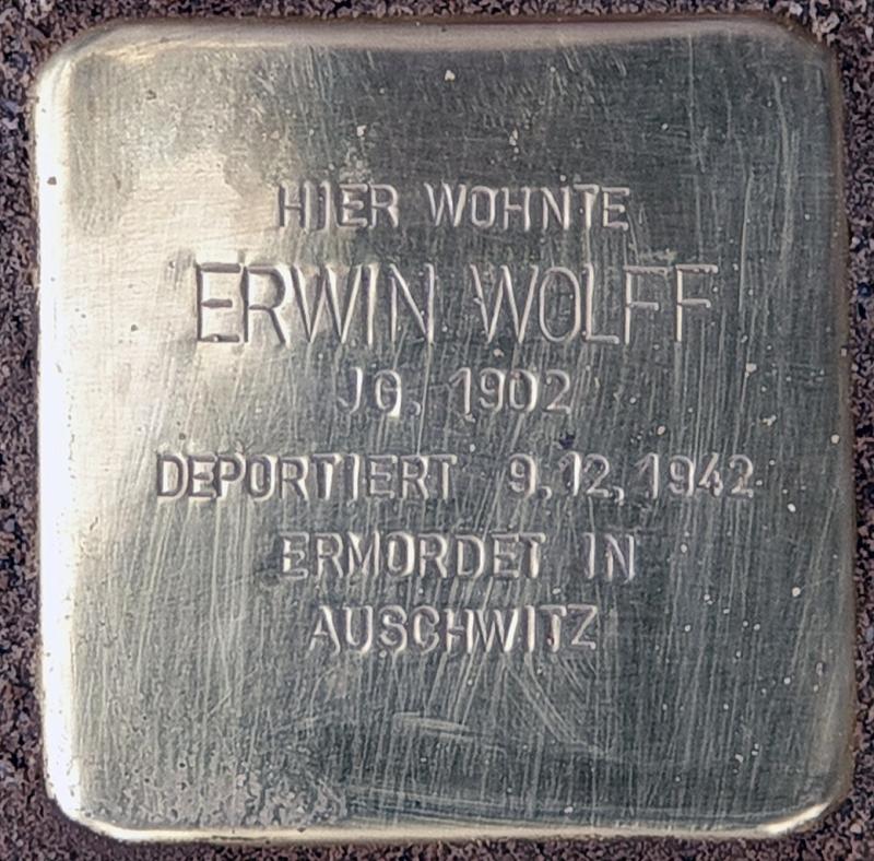 Stolperstein Erwin Wolff © OTFW