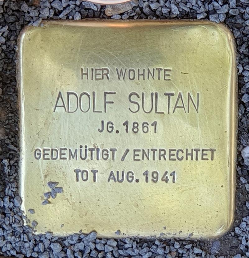 Stolperstein Adolf Sultan © OTFW