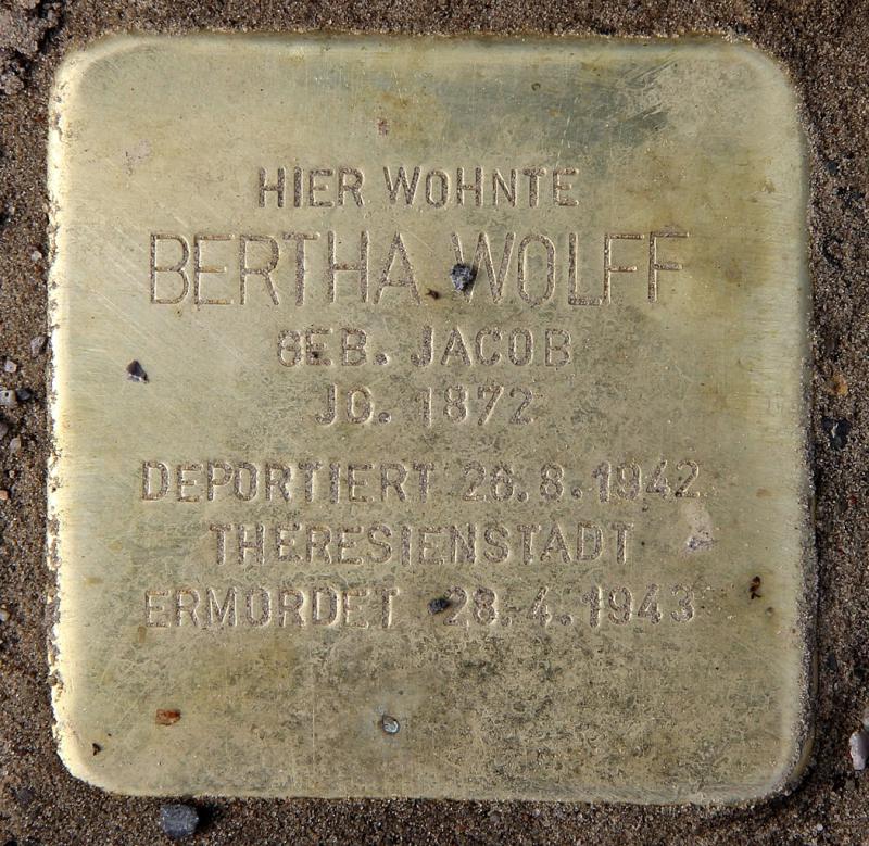 Stolperstein Bertha Wolff © OTFW