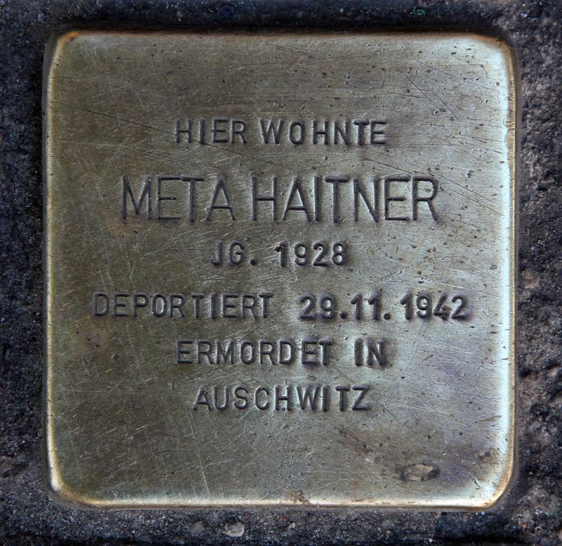 Stolperstein Meta Haitner © OTFW