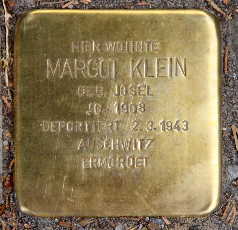 Stolperstein Margot Klein © OTFW