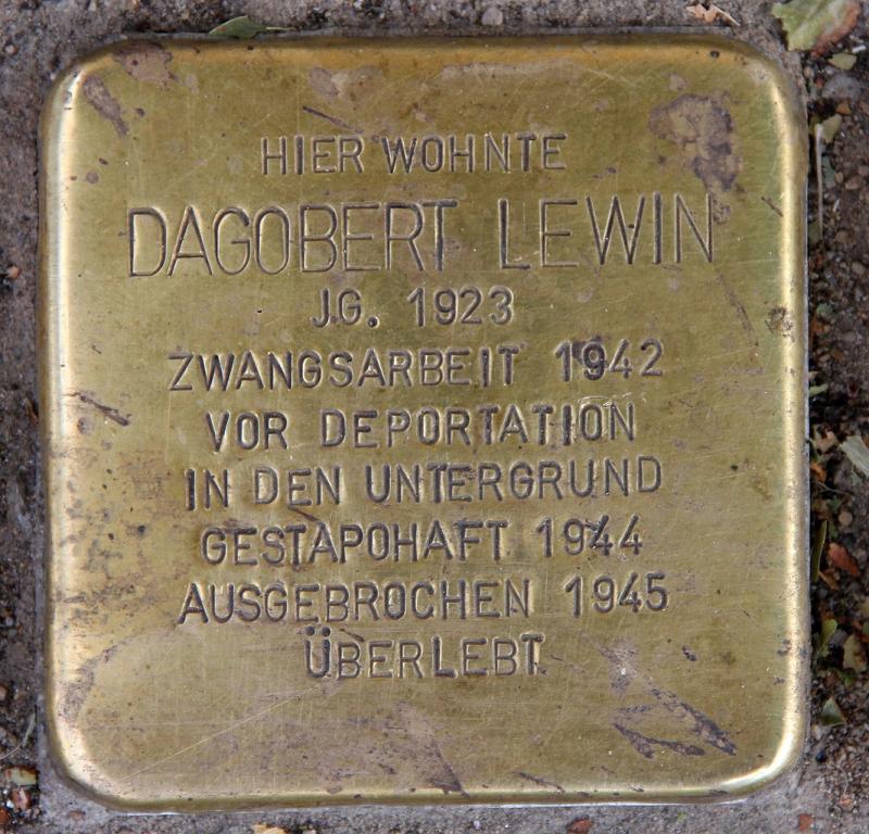Stolperstein für Dagobert Lewin © OTFW