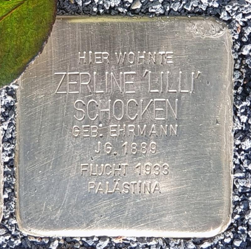 Stolperstein für Zerline Schocken © OTFW