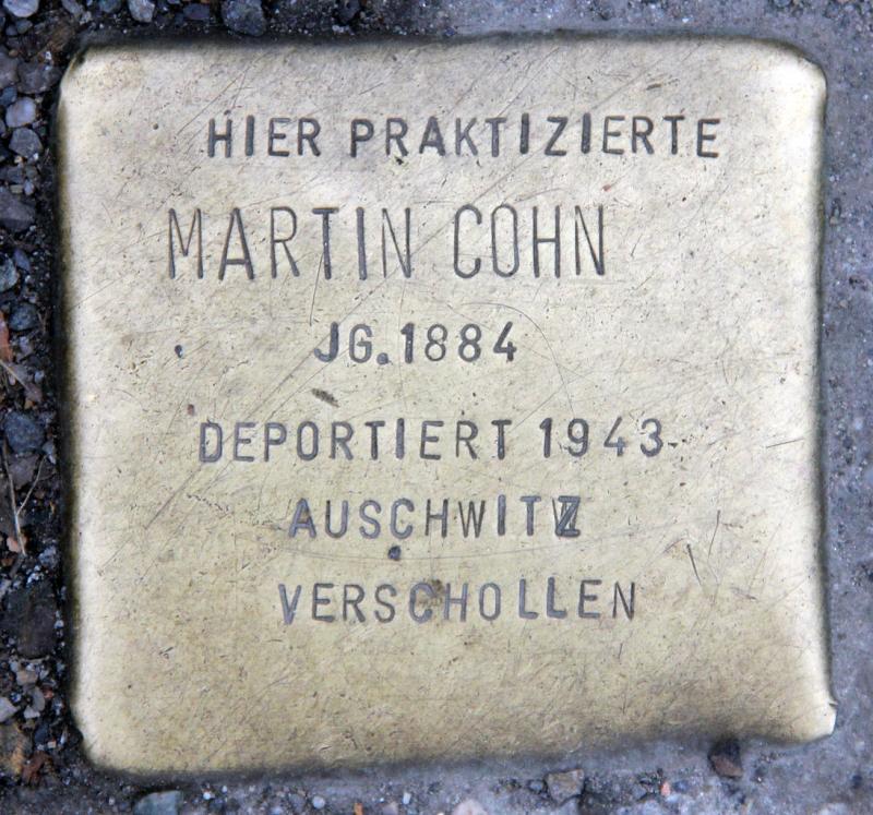 Stolperstein Martin Cohn © OTFW