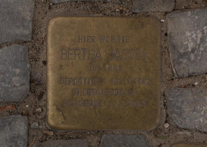Stolperstein Bertha Jacoby © A. Bukschat &amp; C. Flegel, 2012