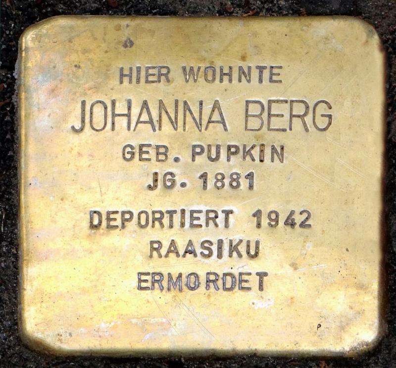 Stolperstein für Johanna Berg © OTFW