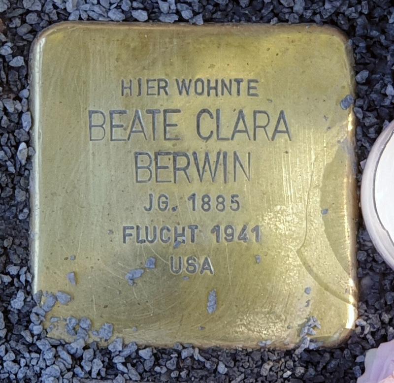 Stolperstein Beate Clara Berwin © OTFW