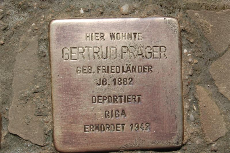 Stolperstein von Gertrud Prager