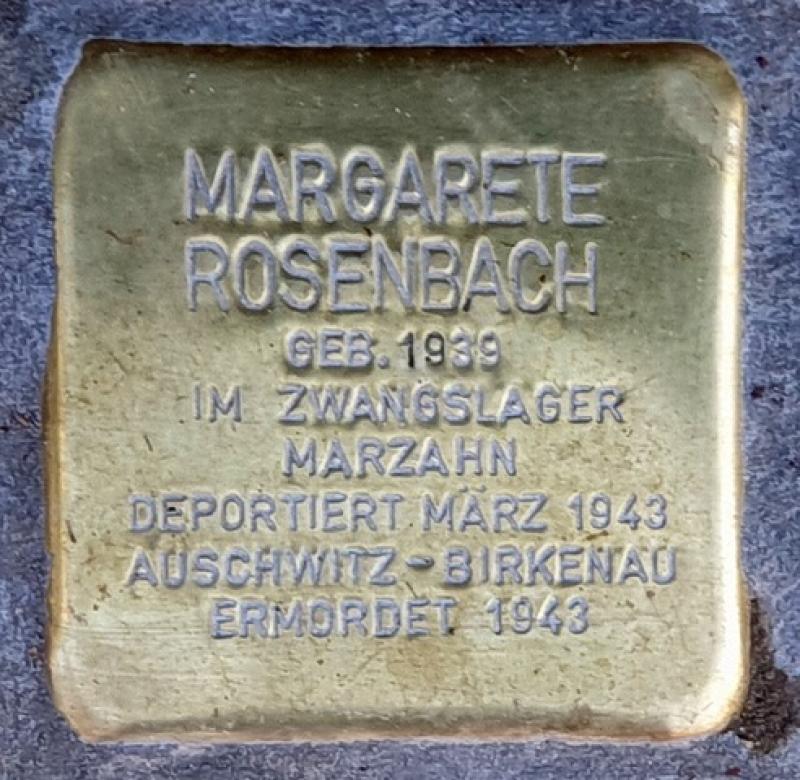 Stolperstein Margarete Rosenbach © OTFW