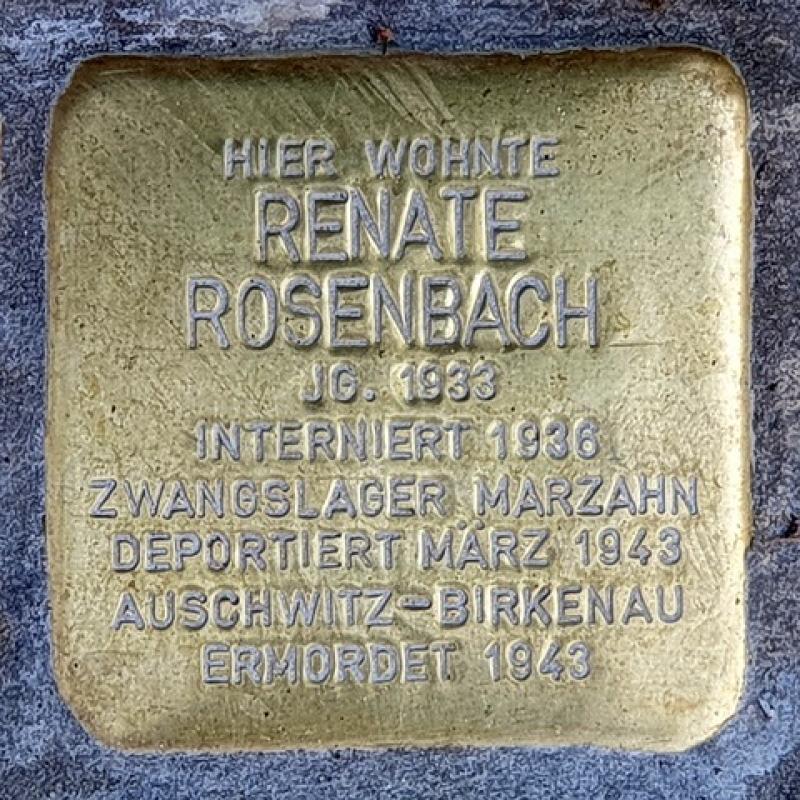 Stolperstein Renate Rosenbach © OTFW