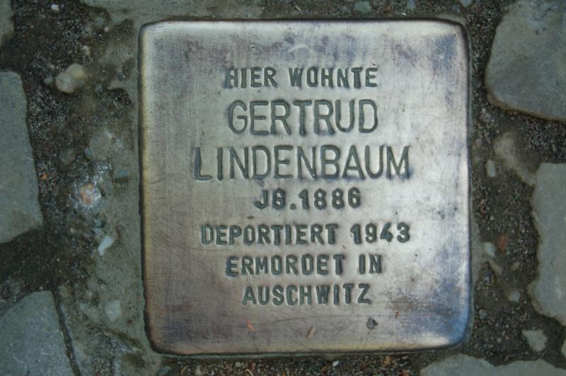 Stolperstein für Gertrud Lindenbaum - Foto: Projekt-Stolpersteine Teltow-Zehlendorf