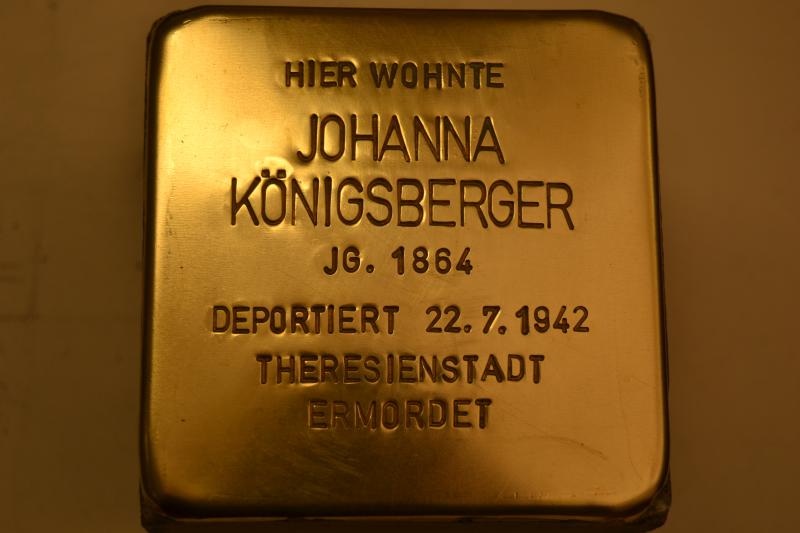 Stolperstein für Johanna Königsberger (c) Projekt Stolpersteine