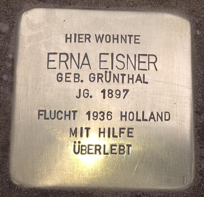Stolperstein für Erna Eisner / Bild: Michael Rohrmann