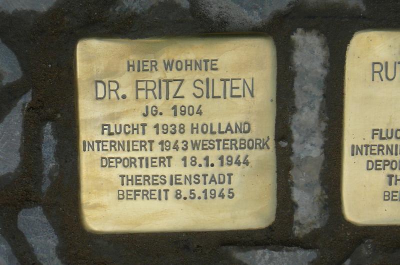 Stolperstein für Fritz Silten.