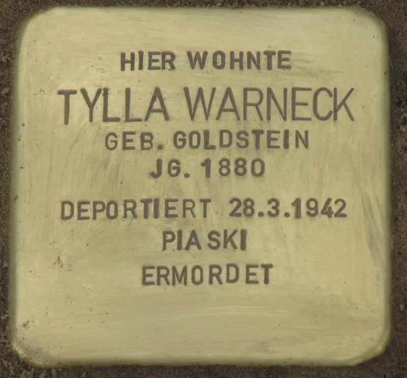 Stolperstein für Tylla Warneck
