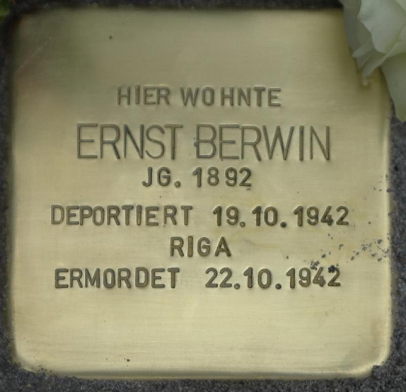 Stolperstein für Ernst Berwin