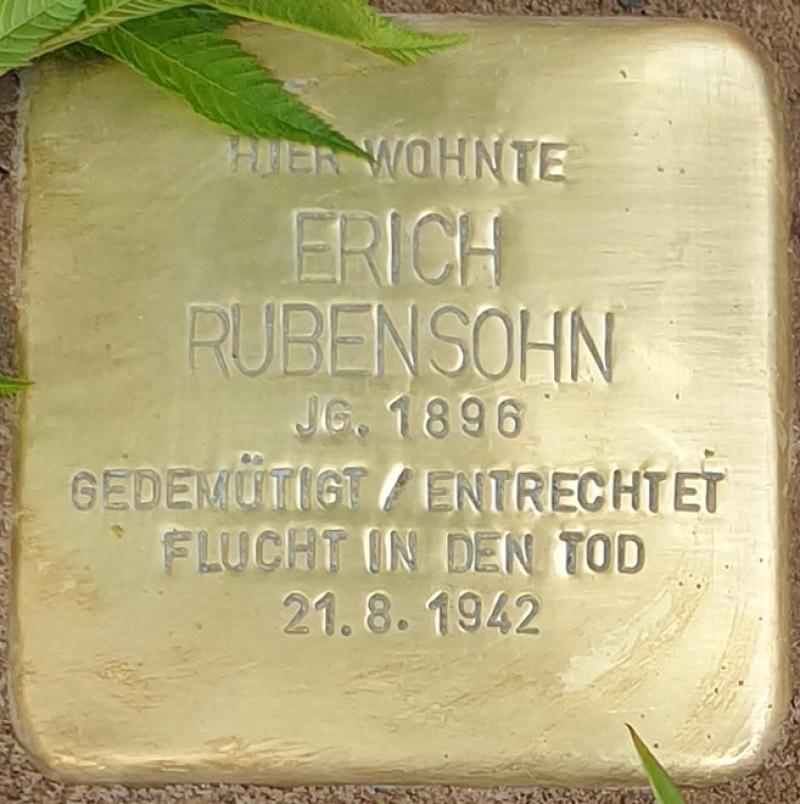 Stolperstein Erich Rubensohn