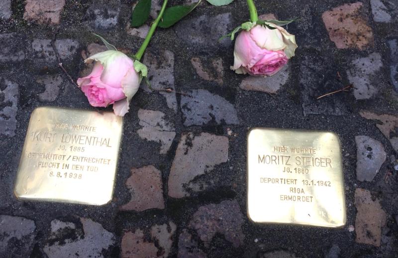 Stolpersteine für Kurt Löwenthal und Moritz Steiger, Foto © P. Gutsche