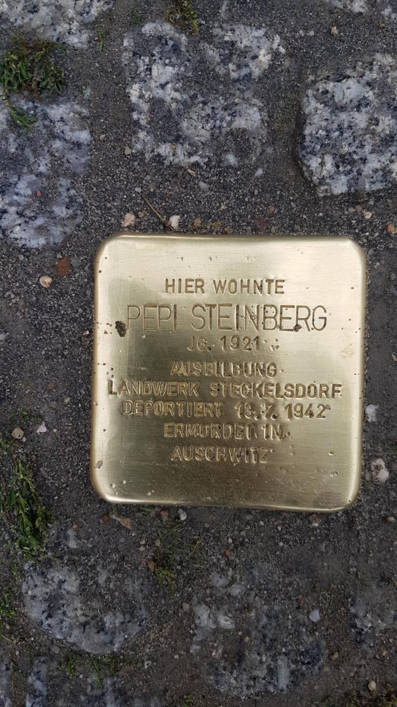 Stolperstein Pepi Steinberg © Initiative Mitte