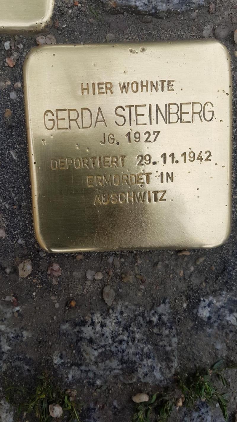 Stolperstein Gerda Steinberg, © Initiative