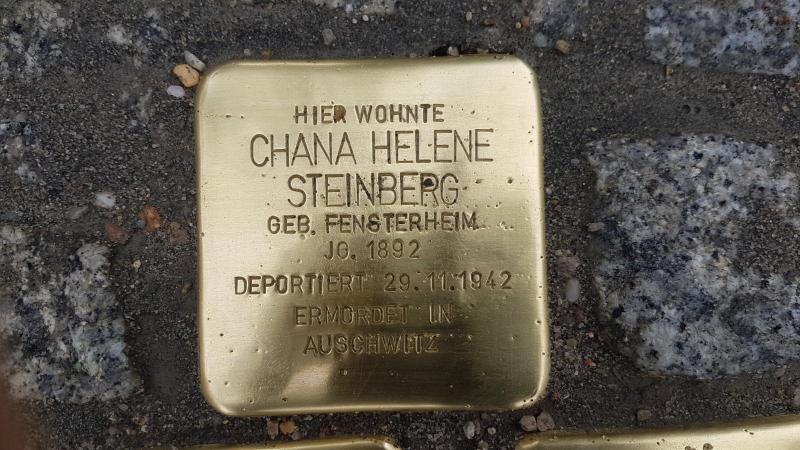 Stolperstein Chana Helene Steinberg, © Initiative Mitte