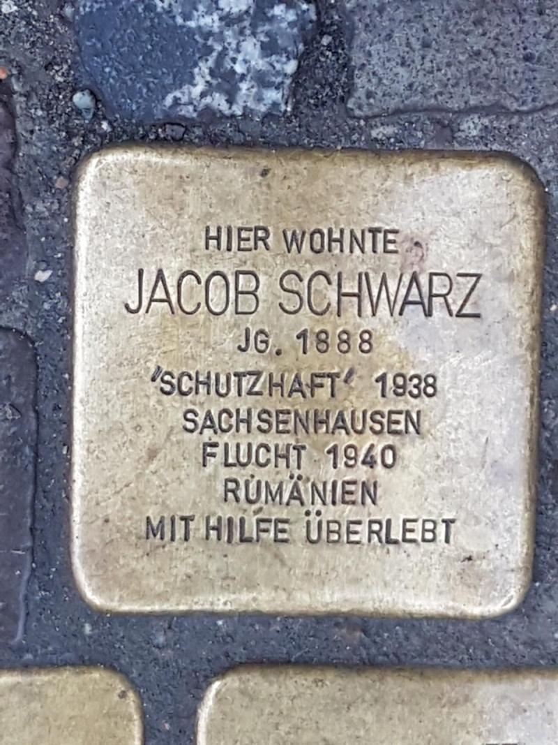 Stolperstein Jacob Schwarz, Foto: Initiative