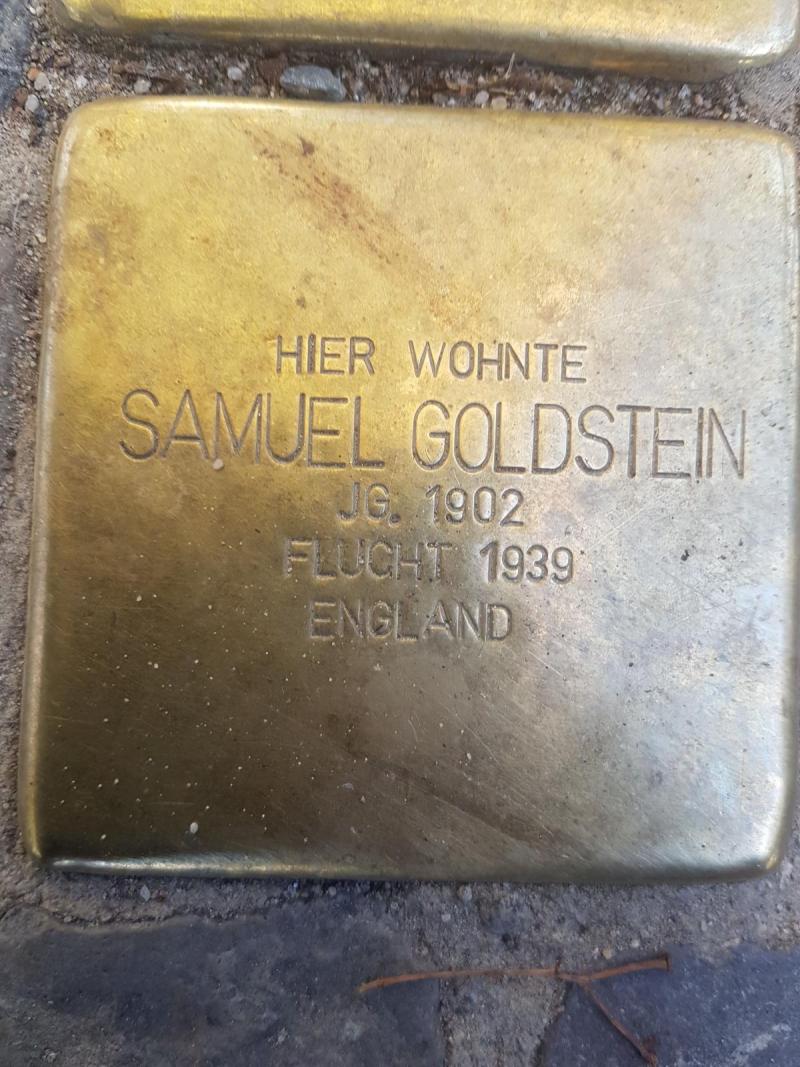 Stolperstein Samuel Goldstein, Foto: Initiative