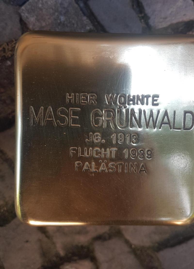 Stolperstein Mase Grünwald © Initiative
