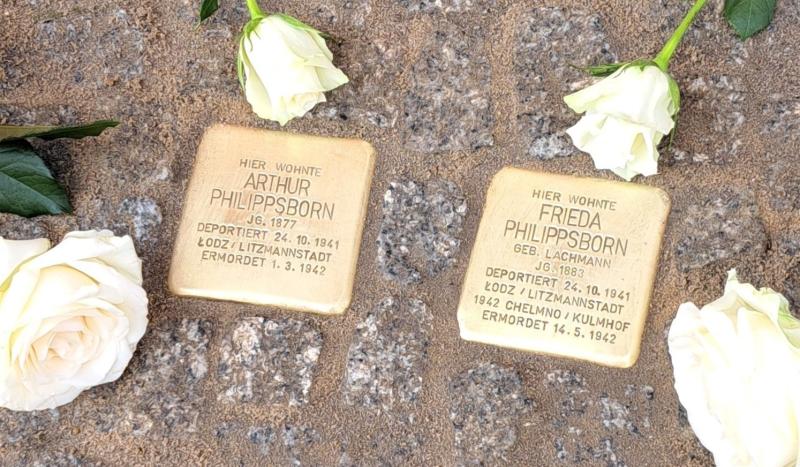 Stolpersteine für Arthur und Frieda Philippsborn, Foto © P. Gutsche