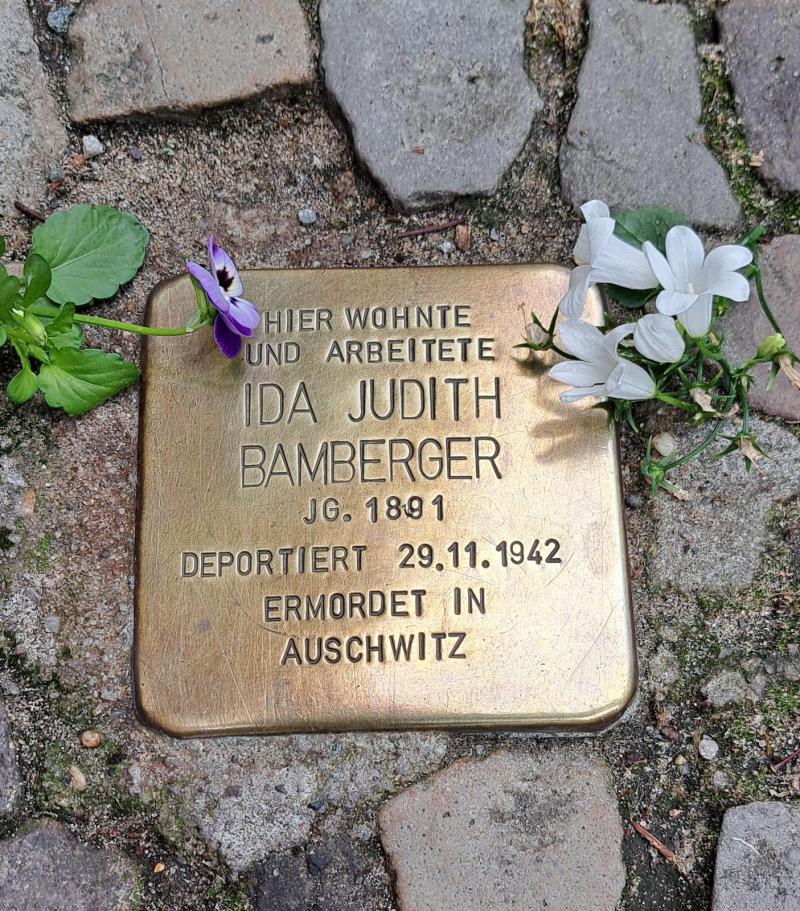 Stolperstein für Ida Judith Bamberger, Foto © P. Gutsche