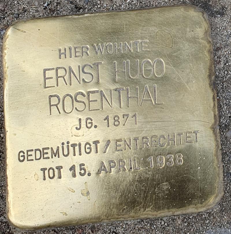 Stolperstein Ernst Hugo Paul Rosenthal © Sigrun Marks