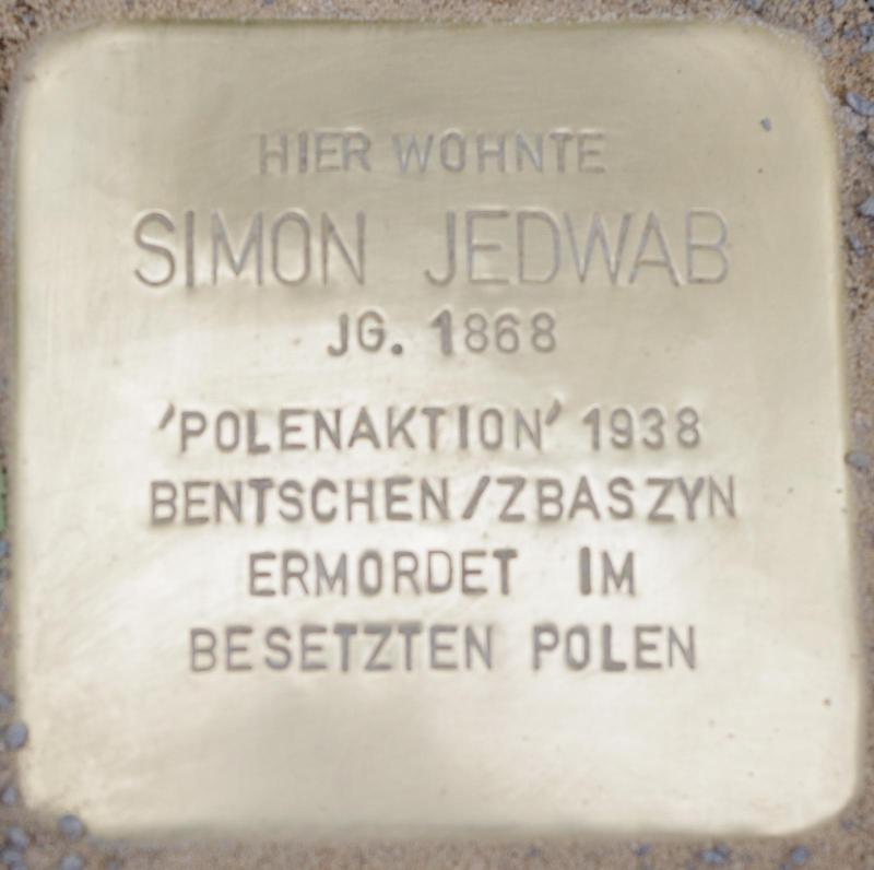 Stolperstein für Simon Jedwab
