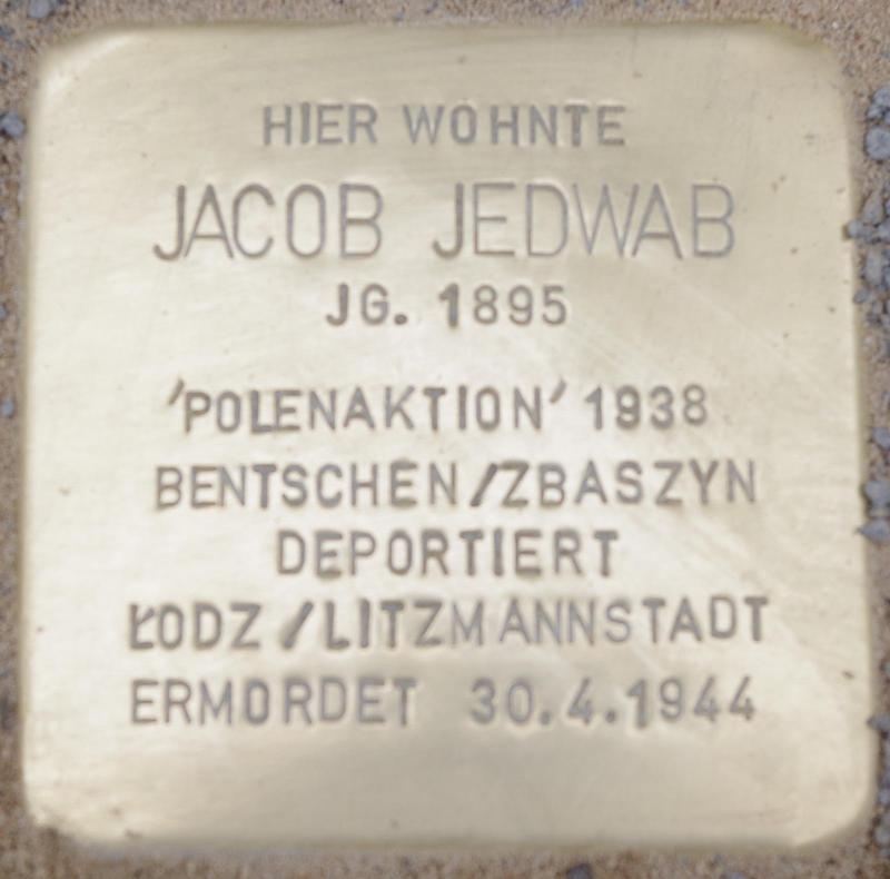 Stolperstein für Jacob Jedwab